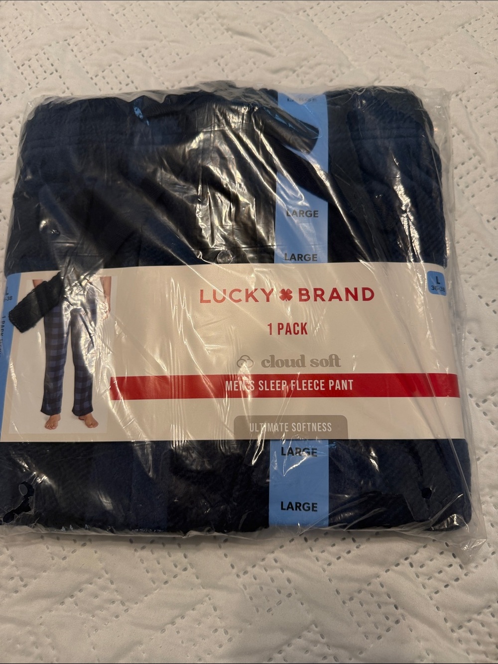 Lucky Brand Men’s Navy Cloud Soft Fleece Jogger Pants